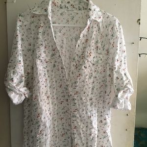 Eden & olivial floral button down shirt, XL